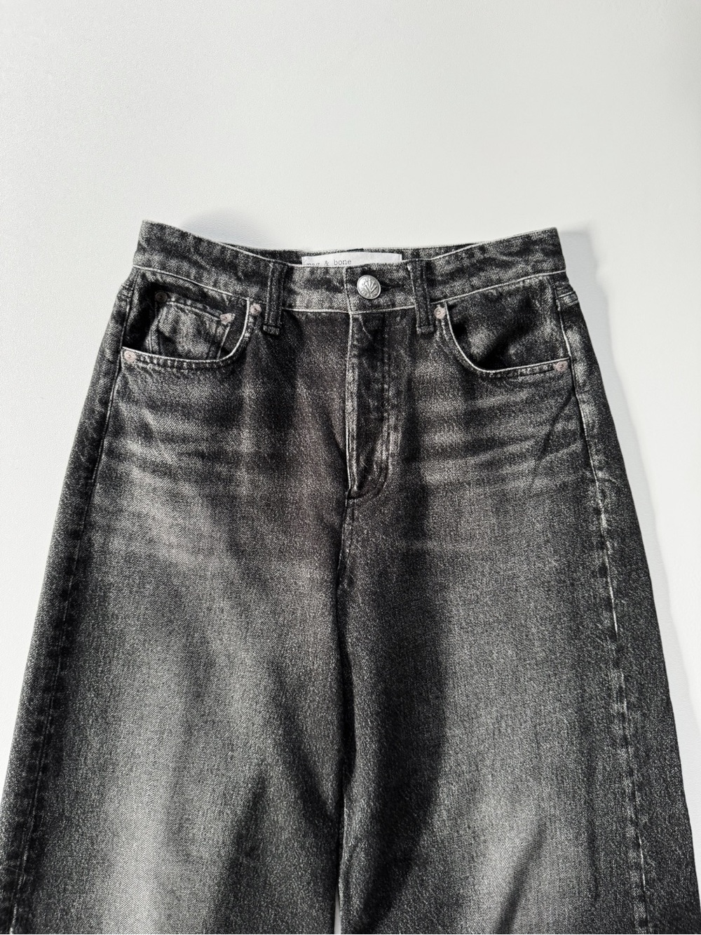 Rag And Bone Miramar Sofie Wide-Leg Faux Jean in Cotton Terry | 25 - Picture 7 of 12
